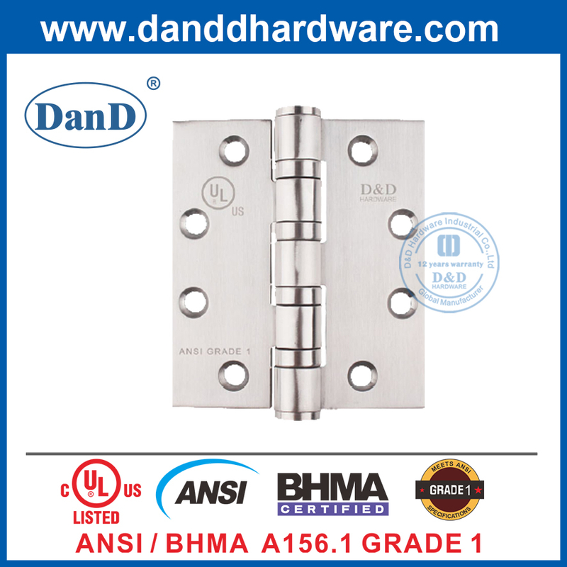 ANSI Grade 1 UL SS316 Heavy Duty FIre Resistance Exterior Door Hinge-DDSS001-ANSI-1