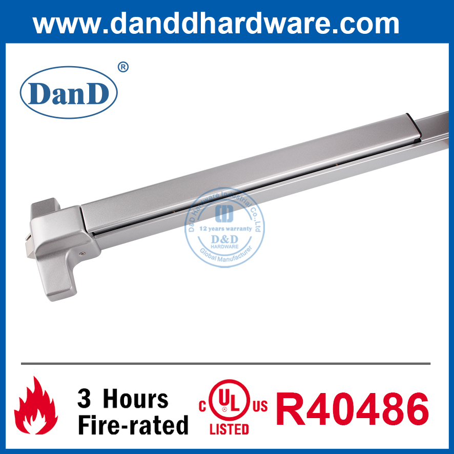 UL Listed Stainless Steel 304 commercial fire rated single door hardware rim push touch bar panic exit device-DDPD003