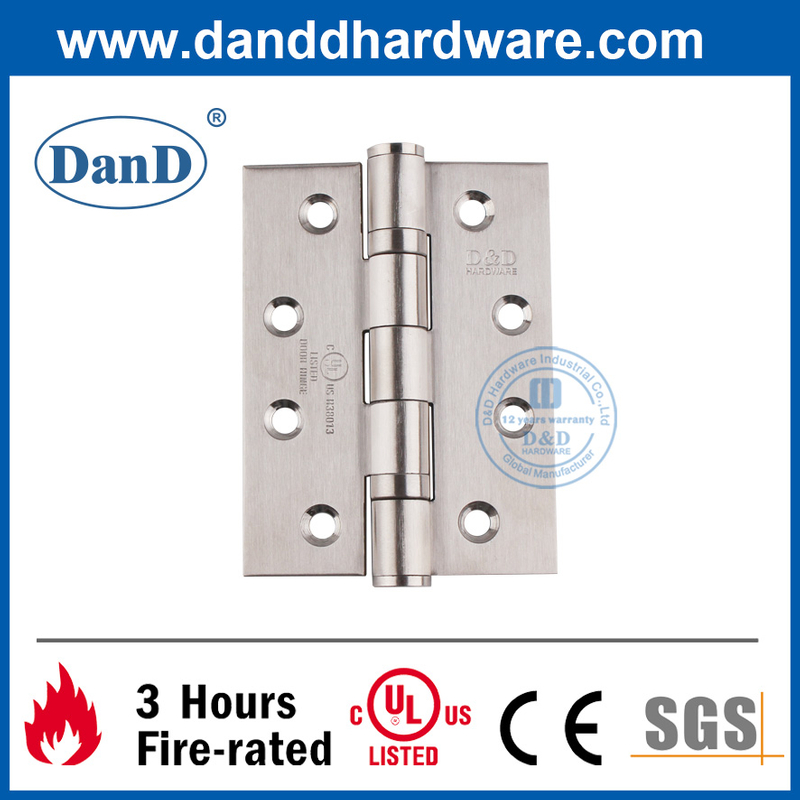 SS304 UL Listed Fire Proof Butt Hinge for Metal Door-DDSS001-FR-4X3X3