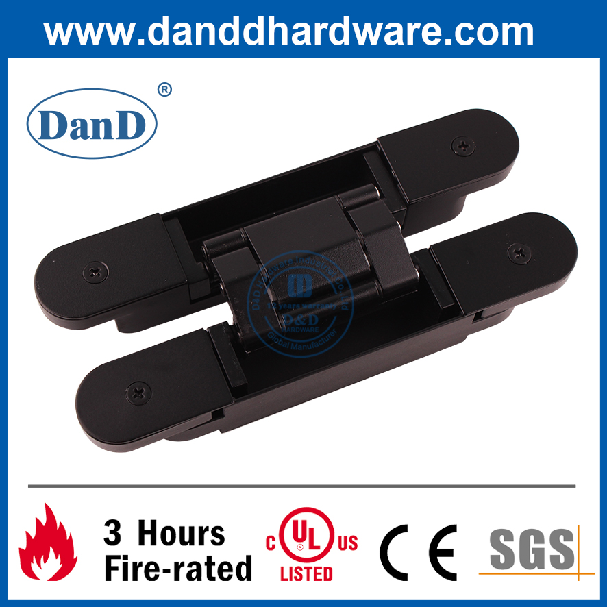 Black Sanding heavy duty 3D Adjustable Office Building Door Concealed Hinge-DDCH008-G80