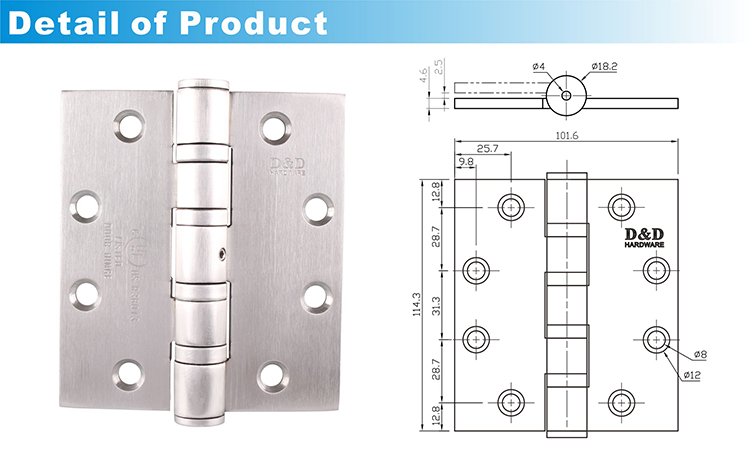 Fire Door Hinge NRP DDSS002-4BB