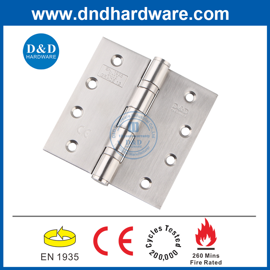 CE stainless steel 304 fire rated 260 mins ball bearing door hinge for Entrance door-DDSS001-4X4X3wooden door-DDSS001-4x4x3