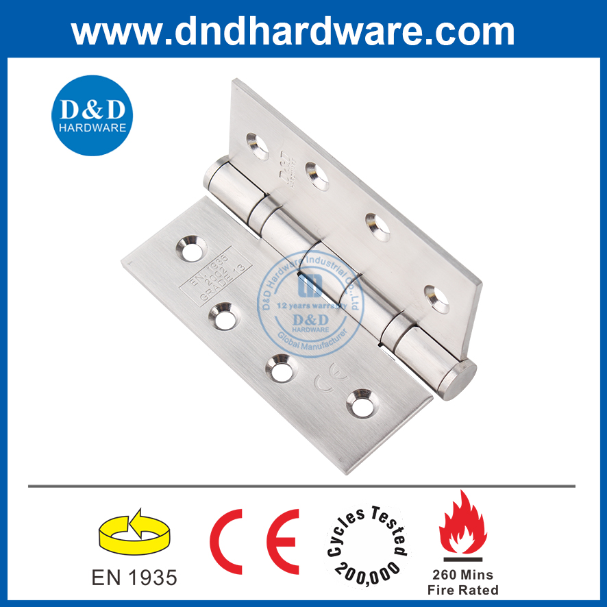 Heavy Duty CE Grade 13 fire rated stainless steel 316 ball bearing metal door hinge for metal wooden door-DDSS001-4x3.5x3