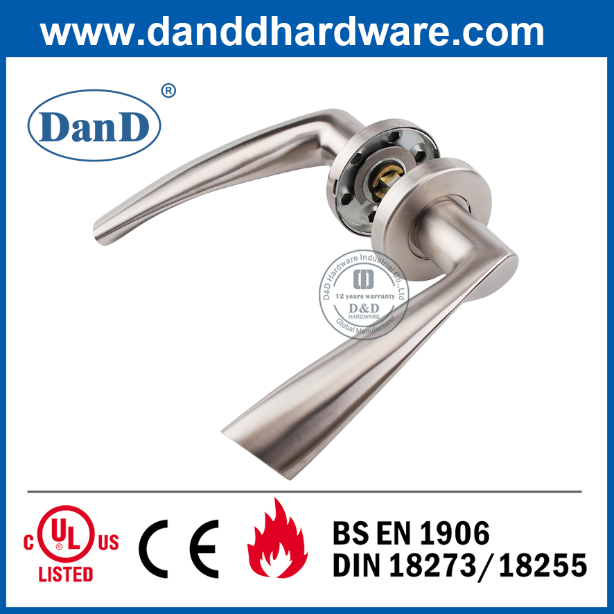 Investment Cast Solid Stainless Steel internal wooden door hardware Interior door lock knob handle-DDSH002