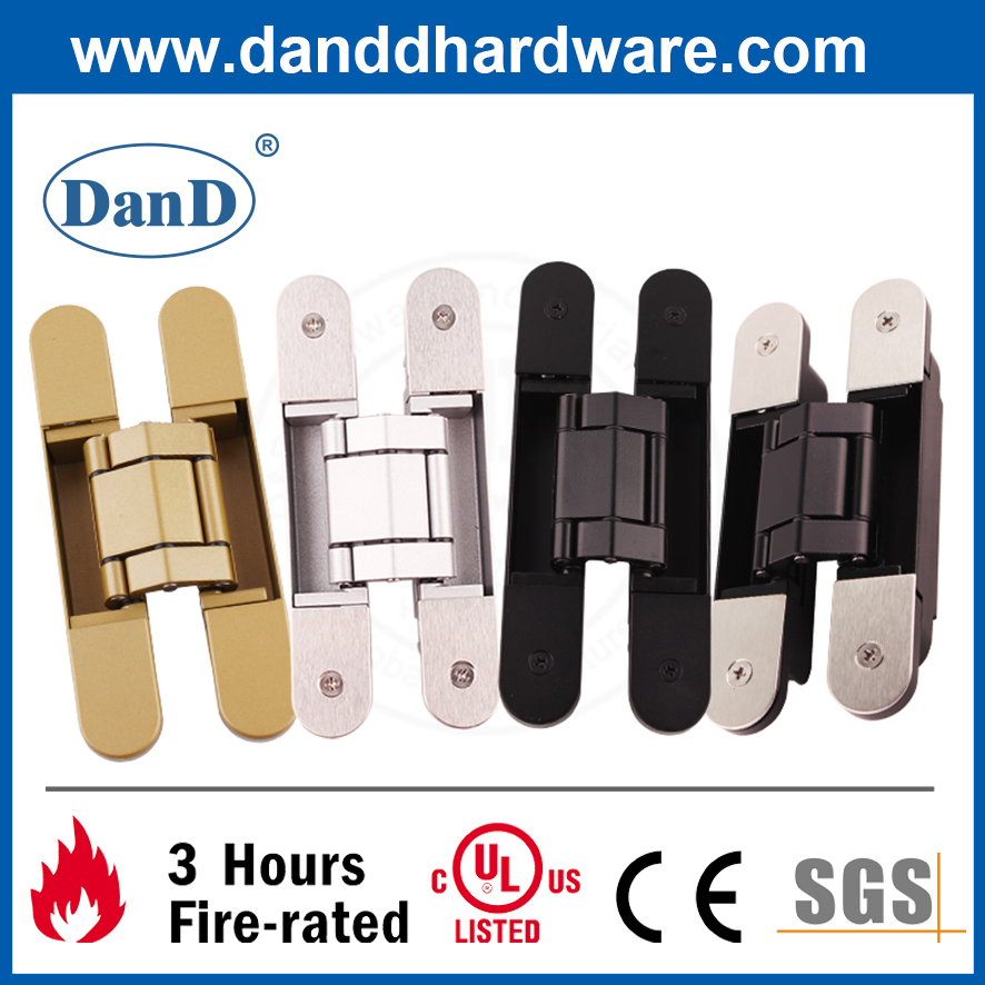 Black Sanding heavy duty 3D Adjustable Office Building Door Concealed Hinge-DDCH008-G80