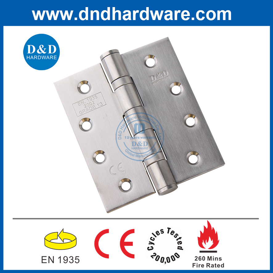 Heavy Duty CE Grade 13 fire rated stainless steel 316 ball bearing metal door hinge for metal wooden door-DDSS001-4x3.5x3
