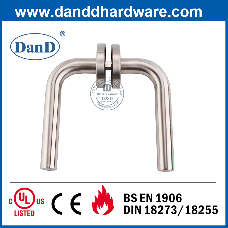 EN1906 SS304 Hollow Fire Rated Lever Door Handle For Office Wooden Door -DDTH002