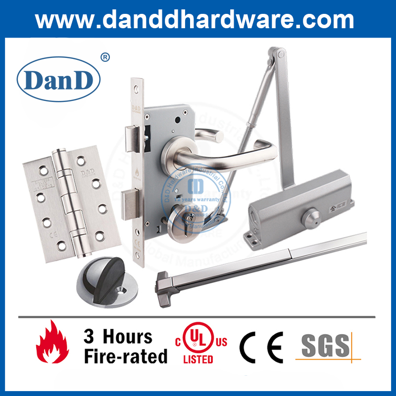 Euro Security SS304 CE Mortise Sash Fire Rated Door Lock-DDML009