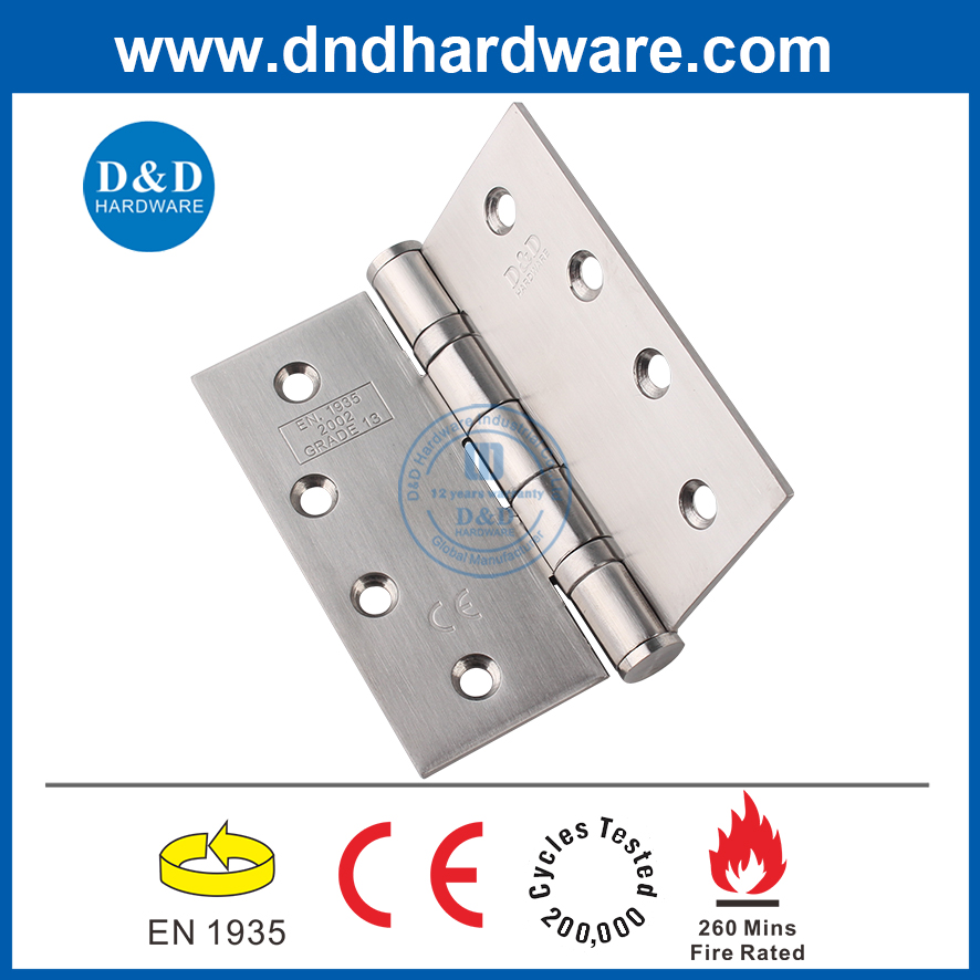 CE stainless steel 304 fire rated 260 mins ball bearing door hinge for Entrance door-DDSS001-4X4X3wooden door-DDSS001-4x4x3