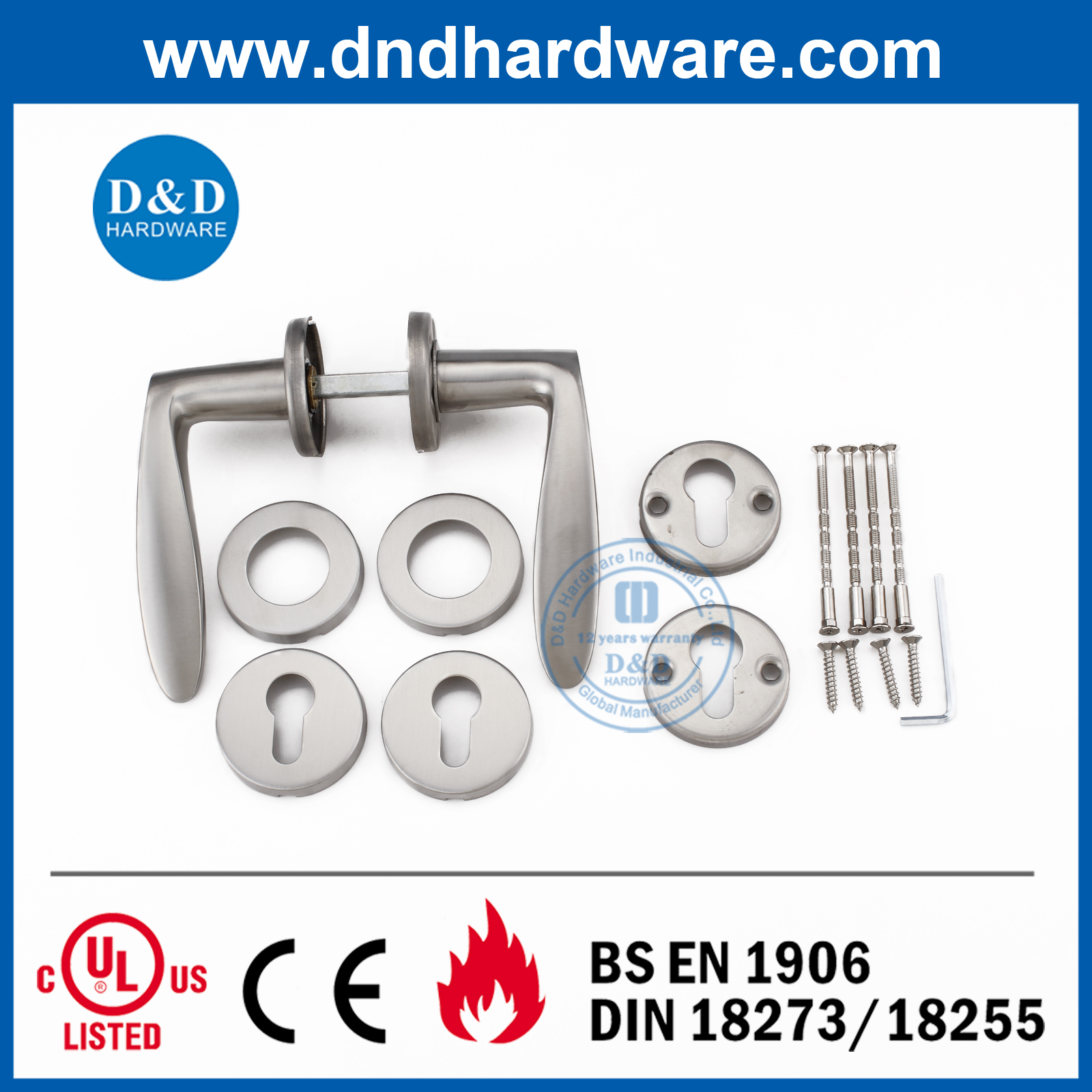 Stainless Steel 316 internal Doors Solid Lever Handle –DDSH001