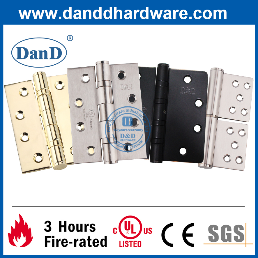 ANSI / BHMA UL GRADE 2 Fire Rated-SS304 Heavy Duty 2BB Butt Hinge-4.5x4.5x3.4mm