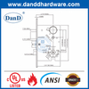 SS304 UL ANSI Grade 1 Fire Rated Building Double Safety Mortise Lock-DDAL20 F20
