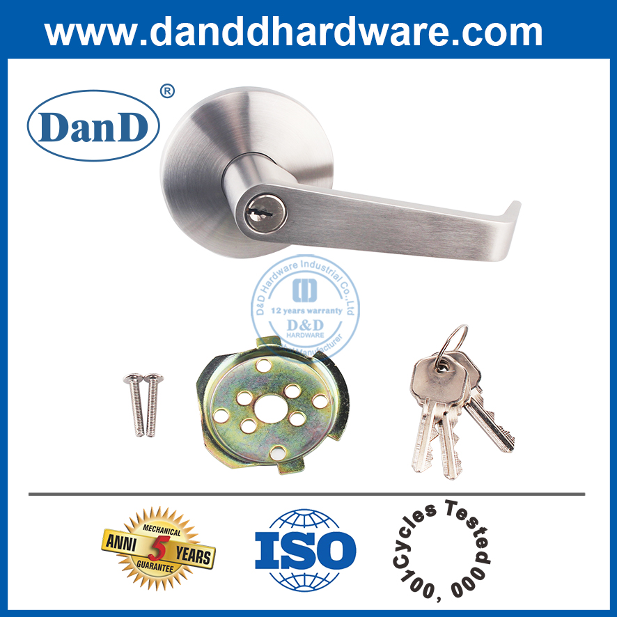 SS304 EN1634 Fire Rated exit door panic device outside lever trim lock handle-DDPD012