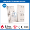 SS304 Stain Finish Fire Rated Flag Hinge for Internal Wooden Door-DDSS030A-5X4X3
