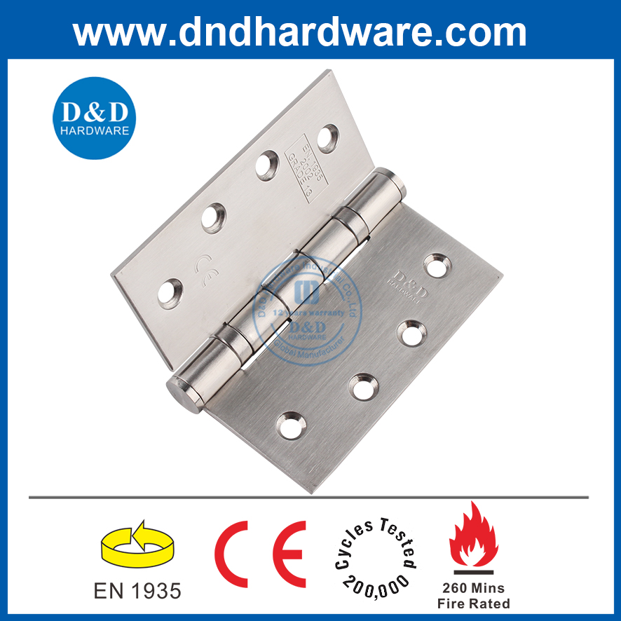 CE stainless steel 304 fire rated 260 mins ball bearing door hinge for Entrance door-DDSS001-4X4X3wooden door-DDSS001-4x4x3