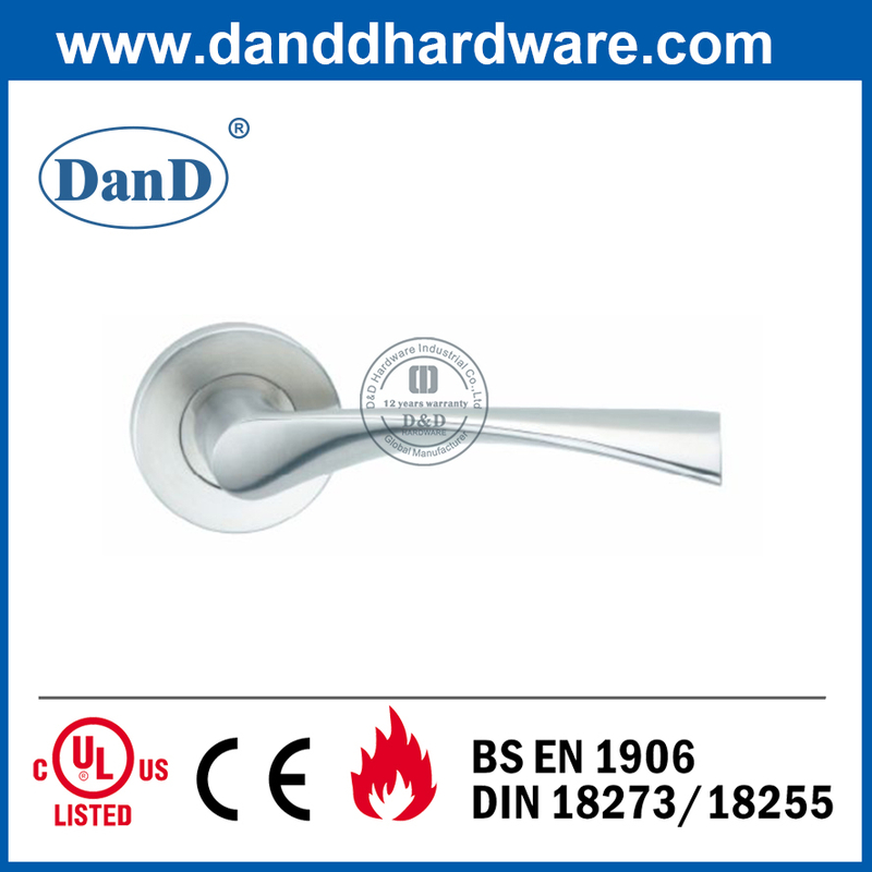 Investment Cast Solid Stainless Steel internal wooden door hardware Interior door lock knob handle-DDSH002
