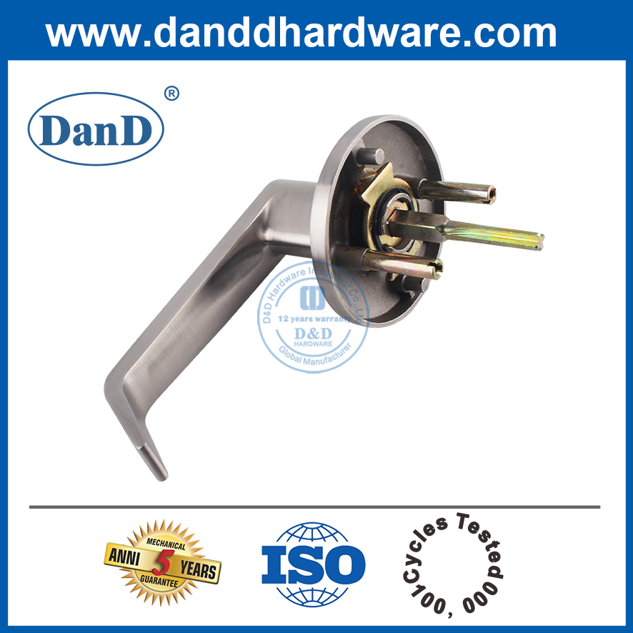 SS304 EN1634 Fire Rated exit door panic device outside lever trim lock handle-DDPD012