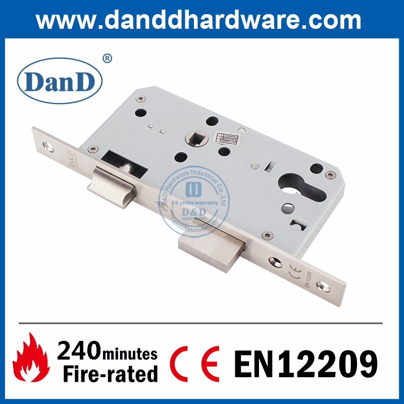 Euro Security SS304 CE Mortise Sash Fire Rated Door Lock-DDML009