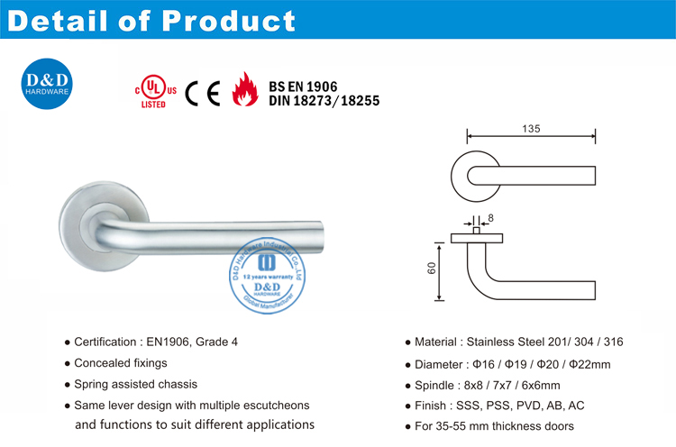 Lever Handle-DDTH002-D&D Hardware Lever Handle-DDTH002-D&D Hardware